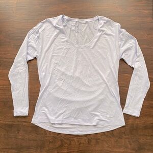 Lululemon Meant To Move Long Sleeve Pale Purple Lavender Size 8/10
